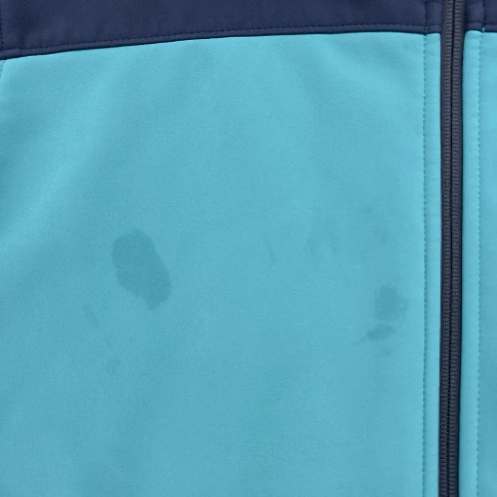 The North Face Apex Bionic Soft Shell Jacket Men's Large Blue Teal Full Zip Outd